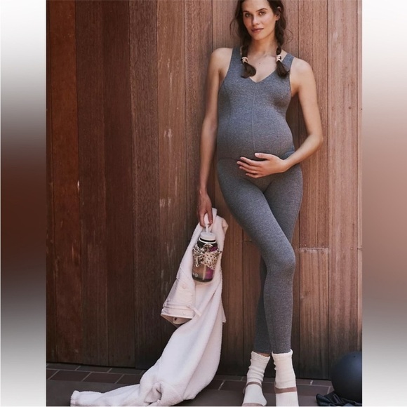 FP Movement x Hatch Never Better Black Heather Maternity Onepiece OB2070824 - Picture 10 of 13